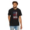 Faith Over Fear T-Shirt - American Flag & Cross Christian Tee