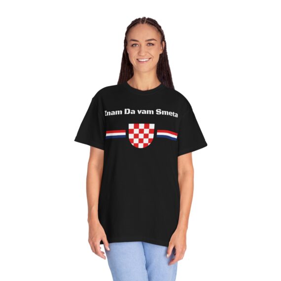 Znam Da vam Smeta Croatian Coat of Arms T-Shirt | Croatian Flag Crest Tee