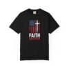 Faith Over Fear T-Shirt - American Flag & Cross Christian Tee