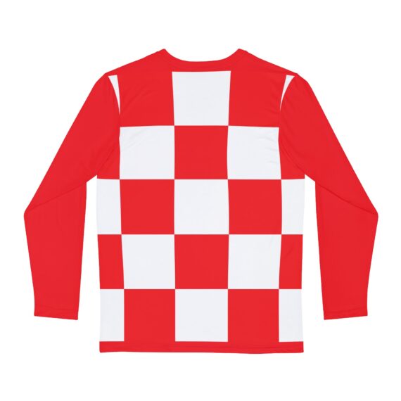 Men's Long Sleeve Patterned Shirt, Checkered AOP Tee, Casual Style Top, Perfect for Casual Outings, Birthday Gift, Everyday Wear