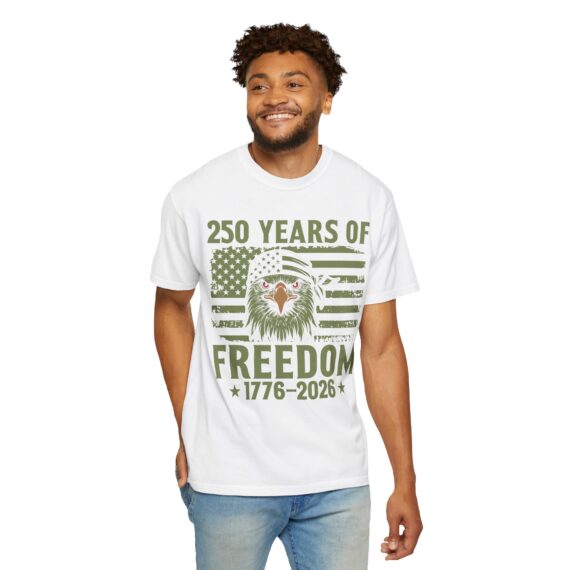 250 Years of Freedom Eagle T-Shirt | 1776-2026 American Flag Anniversary