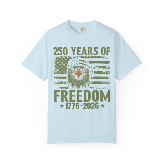 250 Years of Freedom Eagle T-Shirt | 1776-2026 American Flag Anniversary