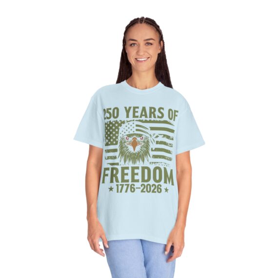 250 Years of Freedom Eagle T-Shirt | 1776-2026 American Flag Anniversary