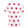 Red Hearts Pattern Tee | All-Over Print Valentine Heart Shirt