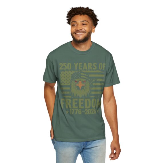 250 Years of Freedom Eagle T-Shirt | 1776-2026 American Flag Anniversary