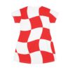 Croatia Hrvatska Checkerboard T-Shirt Dress | Red White Football Soccer Fan | World Cup 2026