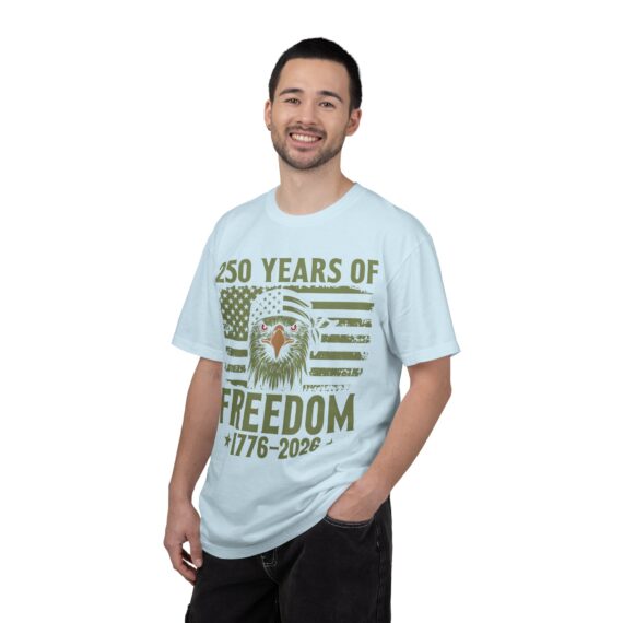 250 Years of Freedom Eagle T-Shirt | 1776-2026 American Flag Anniversary