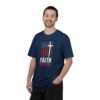 Faith Over Fear T-Shirt - American Flag & Cross Christian Tee
