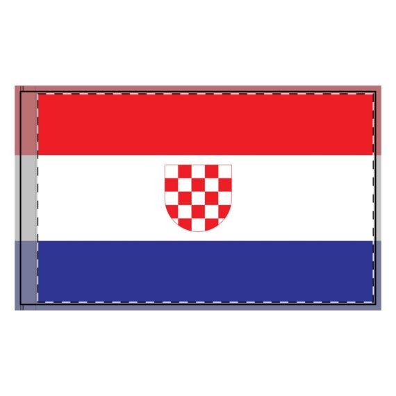 Croatia Checkerboard Shield Double-Sided Flag | Red White Blue | 18"x12", 36"x24", 60"x36"