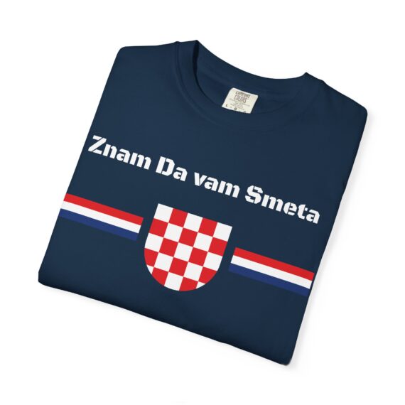 Znam Da vam Smeta Croatian Coat of Arms T-Shirt | Croatian Flag Crest Tee
