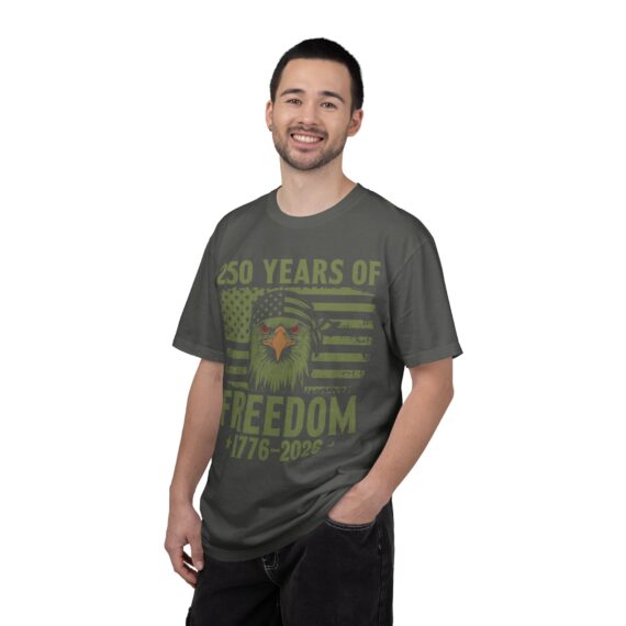 250 Years of Freedom Eagle T-Shirt | 1776-2026 American Flag Anniversary