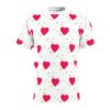 Red Hearts Pattern Tee | All-Over Print Valentine Heart Shirt