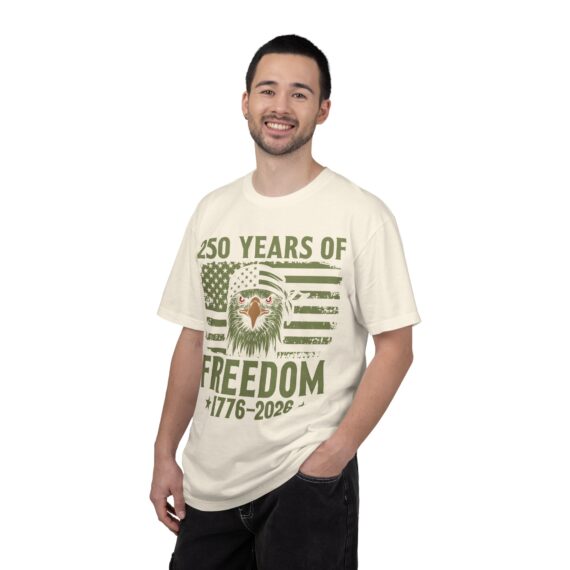250 Years of Freedom Eagle T-Shirt | 1776-2026 American Flag Anniversary