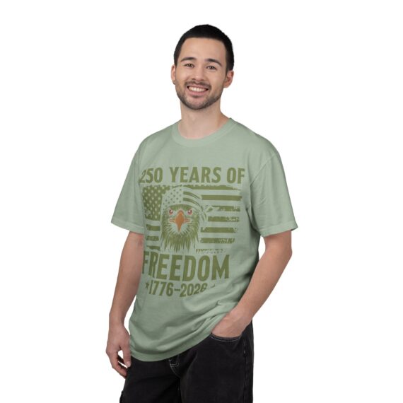 250 Years of Freedom Eagle T-Shirt | 1776-2026 American Flag Anniversary