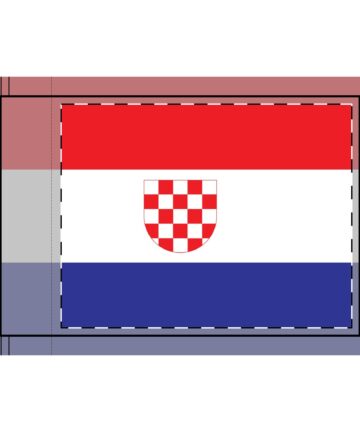 Croatia Checkerboard Shield Double-Sided Flag | Red White Blue | 18"x12", 36"x24", 60"x36"