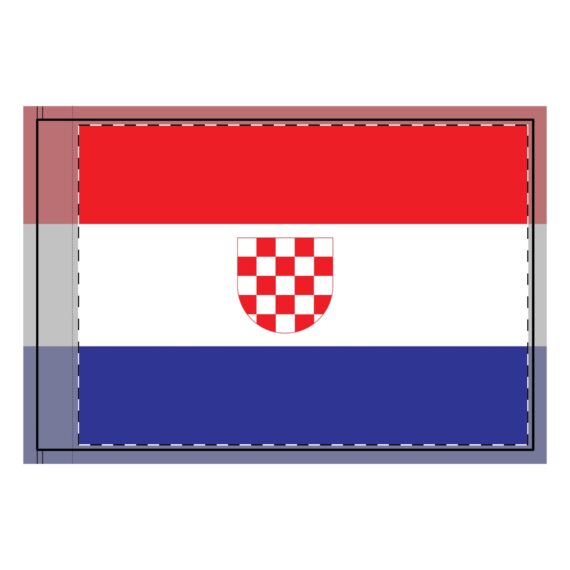 Croatia Checkerboard Shield Double-Sided Flag | Red White Blue | 18"x12", 36"x24", 60"x36"