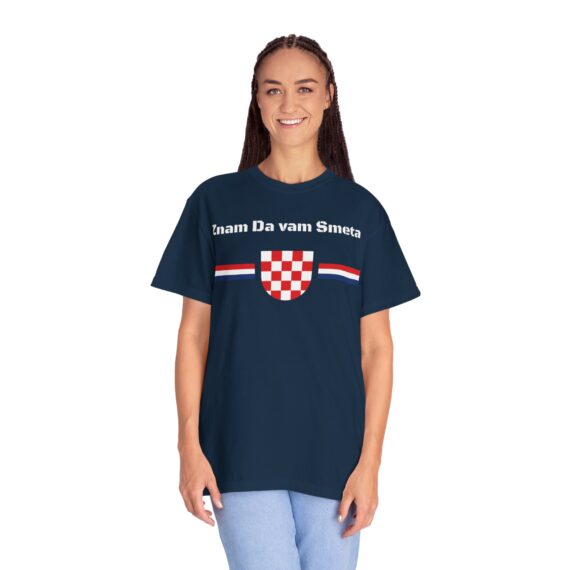Znam Da vam Smeta Croatian Coat of Arms T-Shirt | Croatian Flag Crest Tee