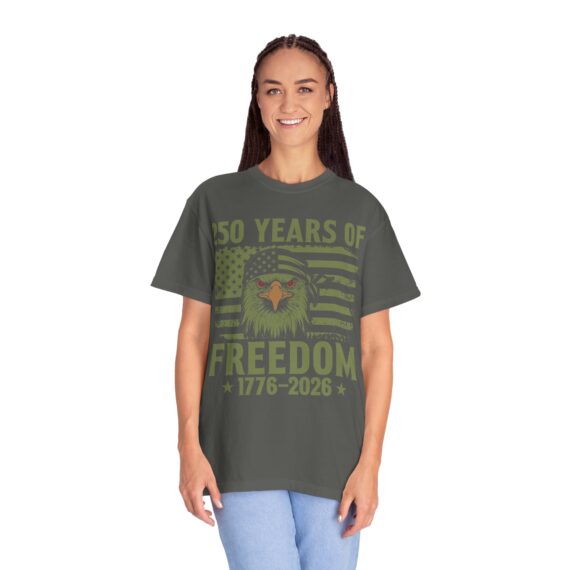 250 Years of Freedom Eagle T-Shirt | 1776-2026 American Flag Anniversary