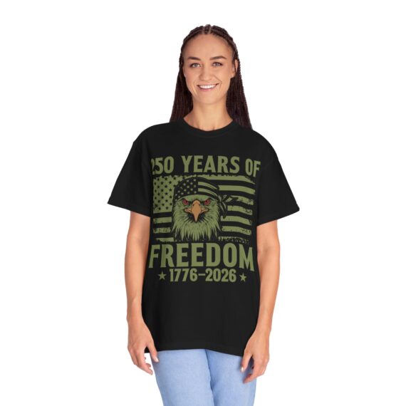 250 Years of Freedom Eagle T-Shirt | 1776-2026 American Flag Anniversary