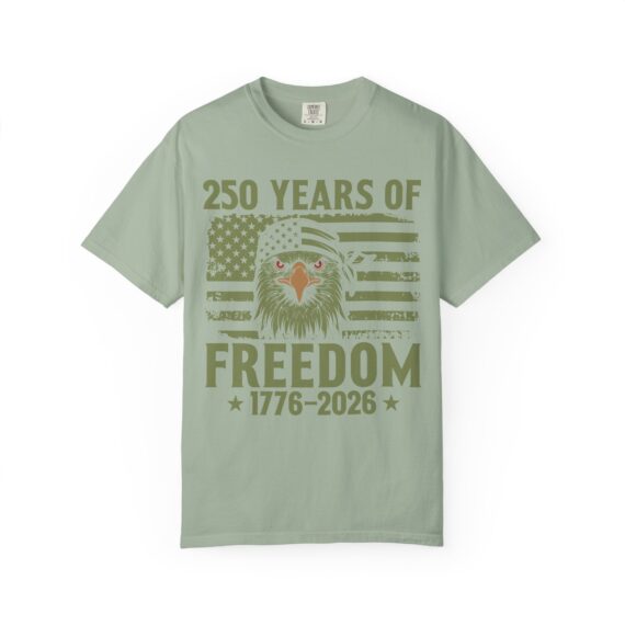 250 Years of Freedom Eagle T-Shirt | 1776-2026 American Flag Anniversary