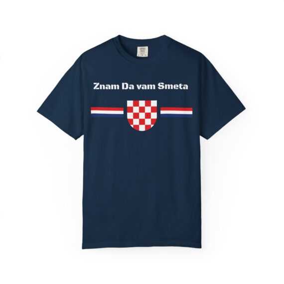 Znam Da vam Smeta Croatian Coat of Arms T-Shirt | Croatian Flag Crest Tee