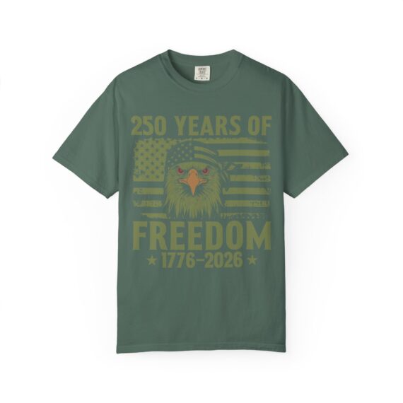250 Years of Freedom Eagle T-Shirt | 1776-2026 American Flag Anniversary